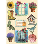 Stamperia Garden Colored Wooden Shapes A5 klsp159*