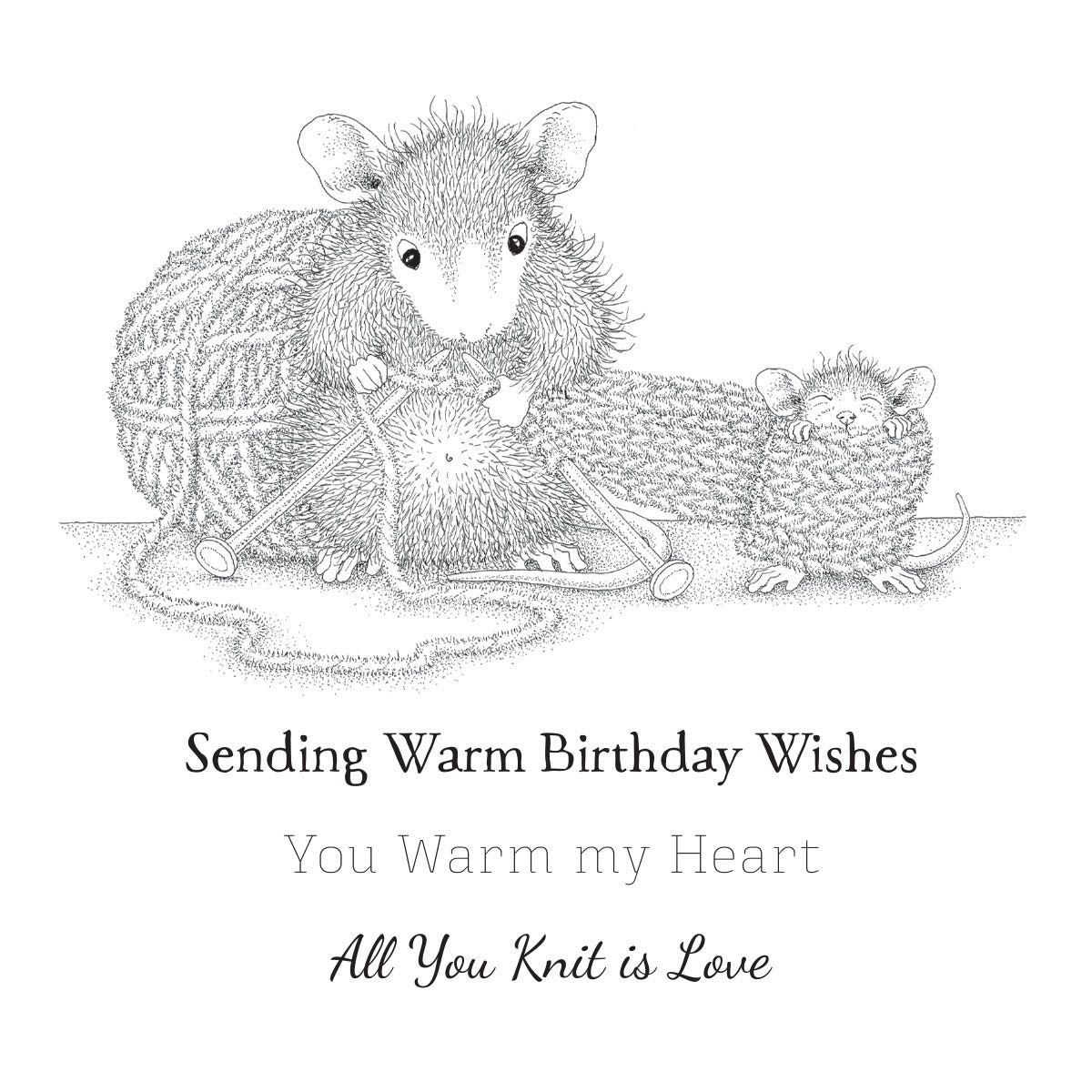 Spellbinders: House Mouse Knit One Cling Stamp Set