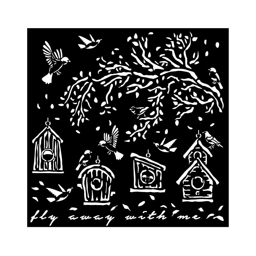 Stamperia Garden Nests Stencil kstdq102