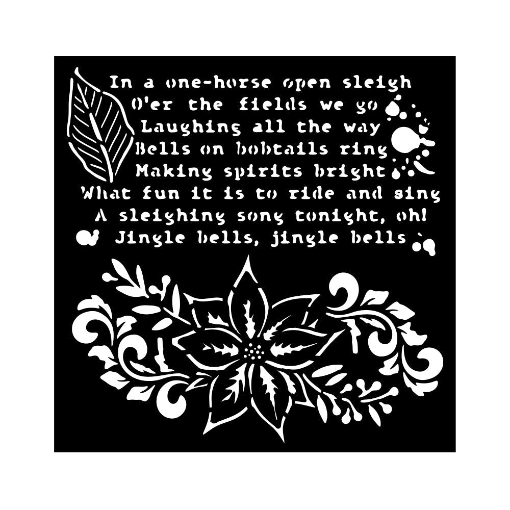 Stamperia The Nutcracker Poinsettia Stencil kstdq107