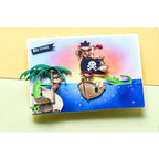 Poppy Stamps Whittle Pirate Monkey Stamp and Die Kit kt002 bon voyage