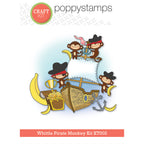 Poppy Stamps Whittle Pirate Monkey Stamp and Die Kit kt002