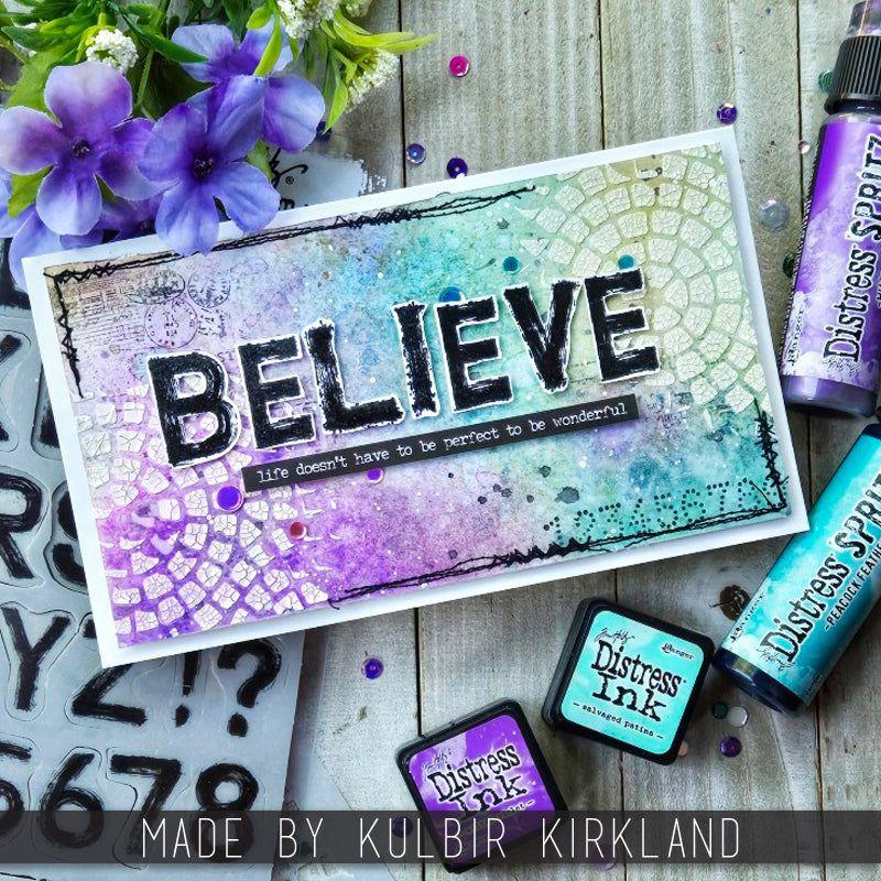 Tim Holtz Cling Rubber Stamps Sign Painter cms484 believe