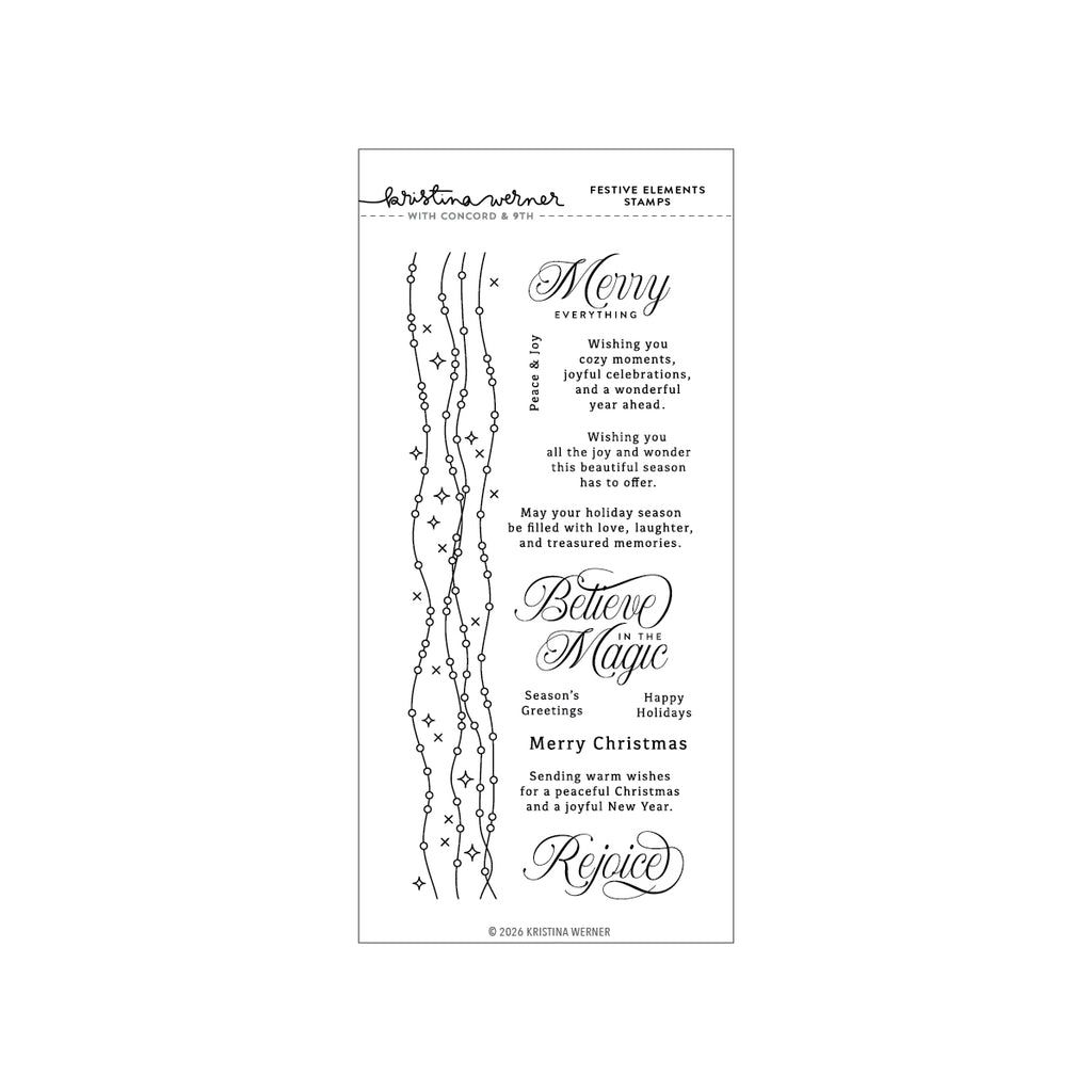 Concord & 9th Kristina Werner OCC So Very Merry 2026 Stamps Dies and Stencils Bundle