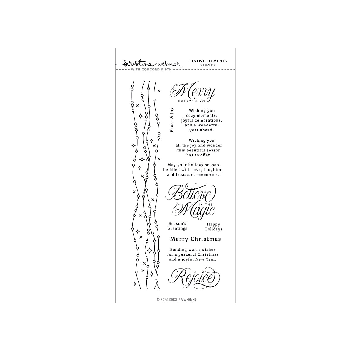 Concord & 9th Kristina Werner OCC So Very Merry 2026 Stamps Dies and Stencils Bundle