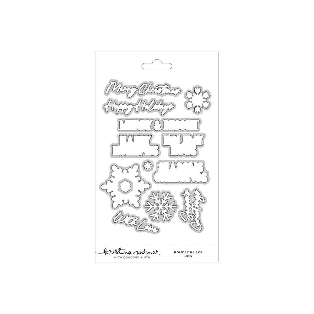 Concord & 9th Kristina Werner Holiday Hellos Stamps and Dies Bundle