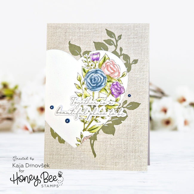 Honey Bee Blooming View Clear Stamps hbst-524 Friendship Card