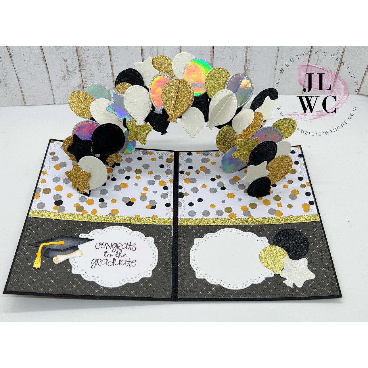 Karen Burniston Arch Pop Up and Party Balloon Die Set congrats