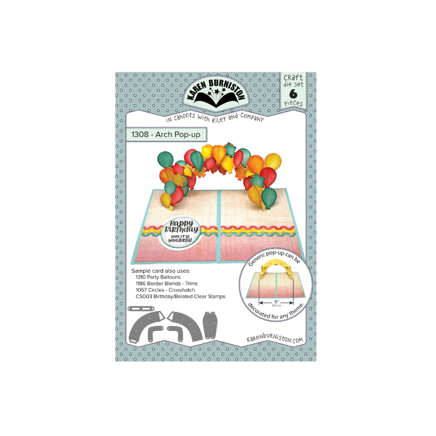 Karen Burniston Arch Pop Up and Rainbow Add On Die Set product image 