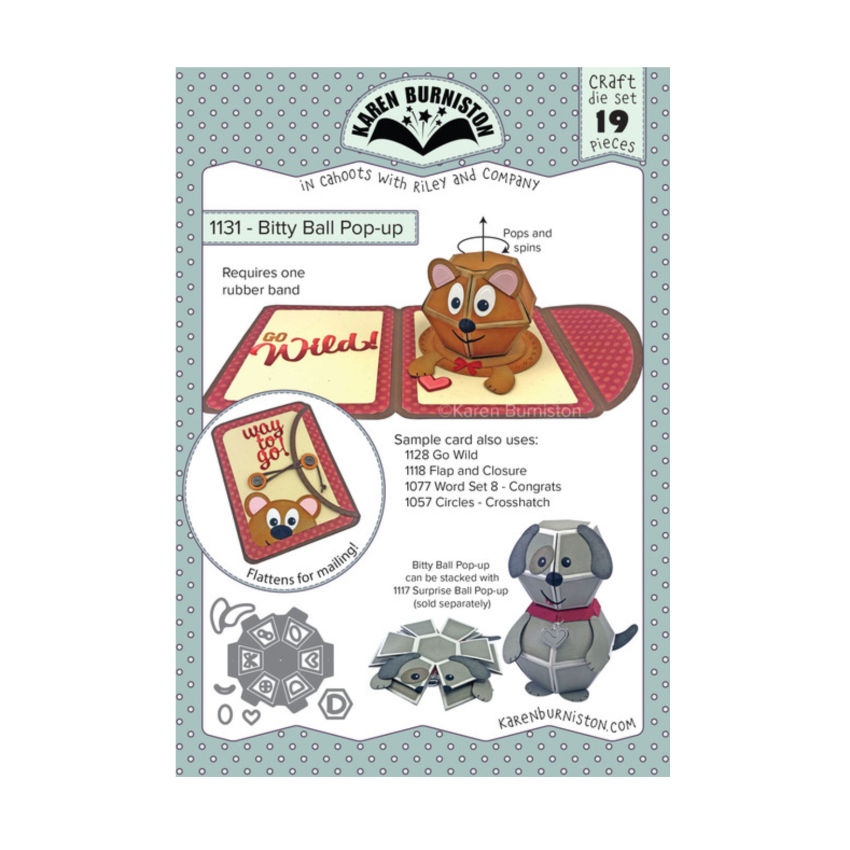 Karen Burniston Bitty Ball Pop Up and Access Tabs Die Set image 1