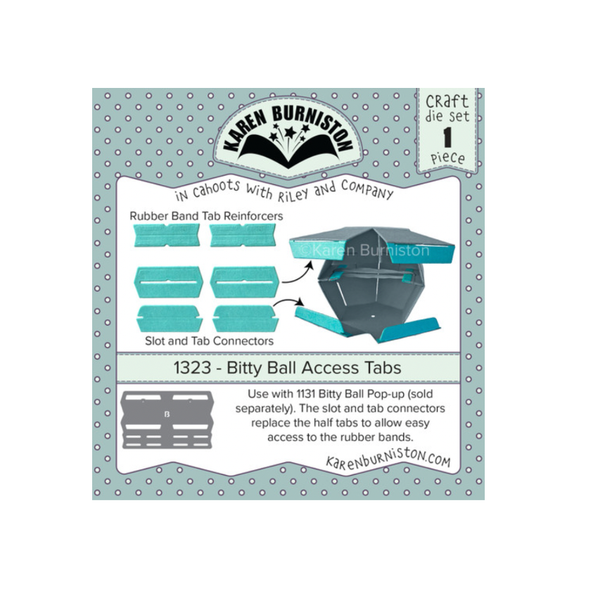 Karen Burniston Bitty Ball Pop Up and Access Tabs Die Set image 2