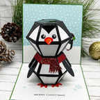 Karen Burniston Bitty Ball Pop Up and Access Tabs Die Set penguin