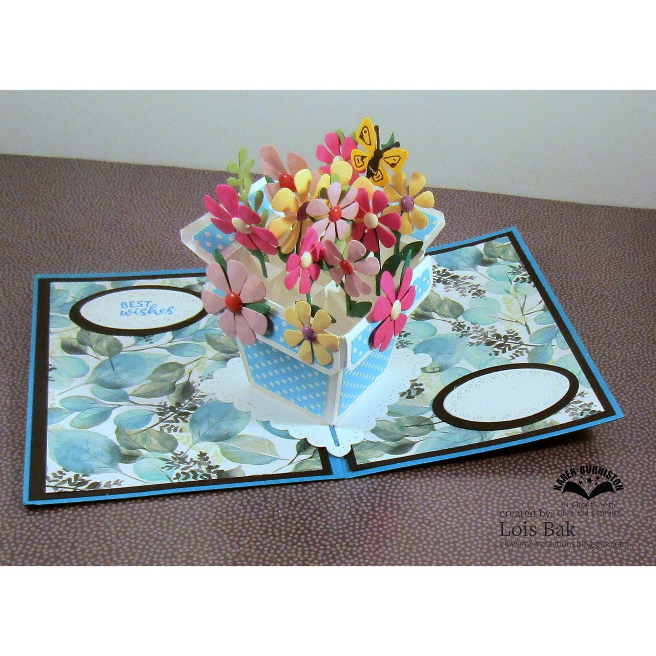 Karen Burniston Bouquet Sayings Clear Stamps cs014 flowers