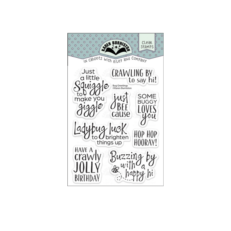 Karen Burniston Bug Greetings Clear Stamps cs025