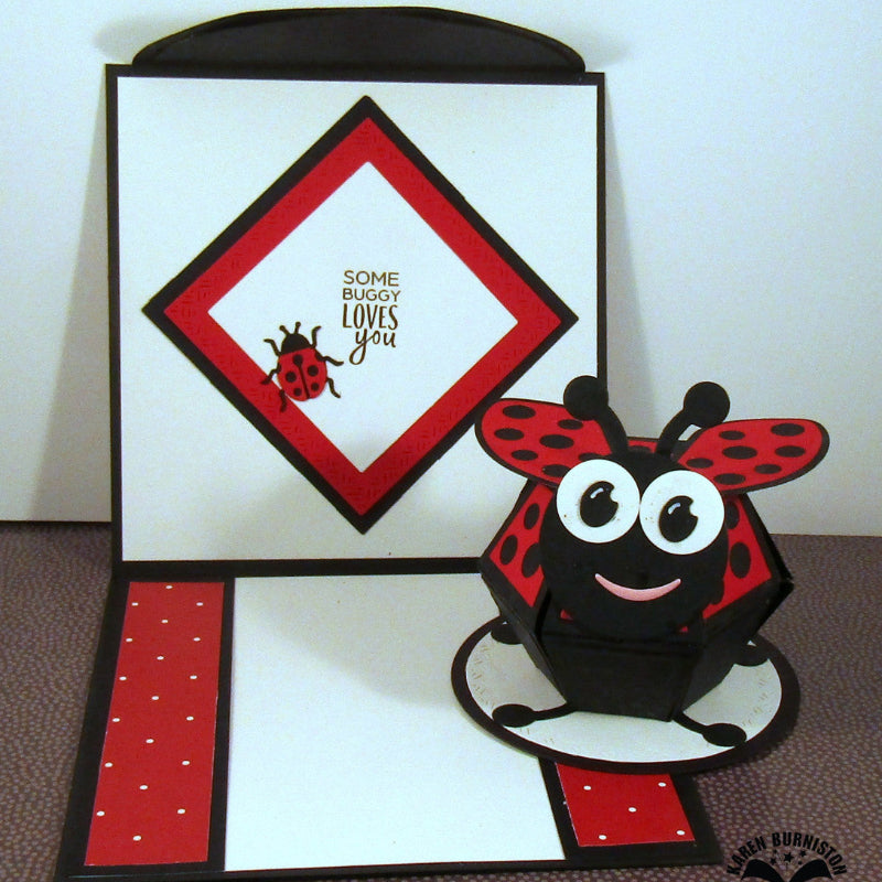 Karen Burniston Bug Greetings Clear Stamps cs025 ladybug