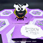 Karen Burniston Bug Greetings Clear Stamps cs025 purple