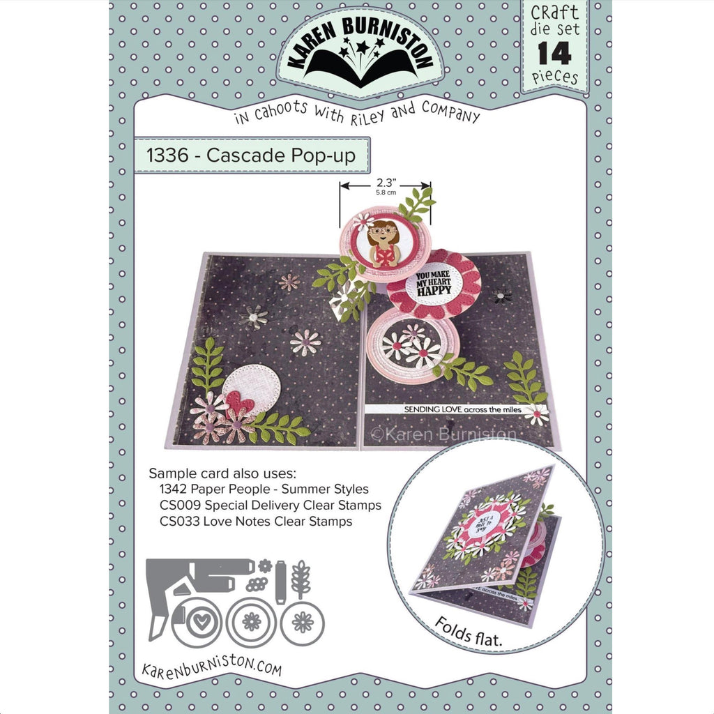 Karen Burniston Cascade Pop-up and Square Cascade Add-ons Die Set product image 1