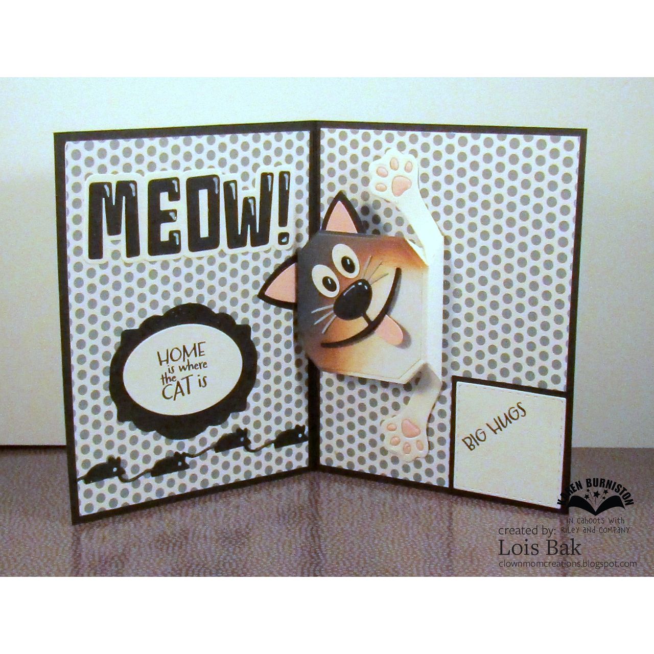 Karen Burniston Cat Sayings Clear Stamps cs027 hugs