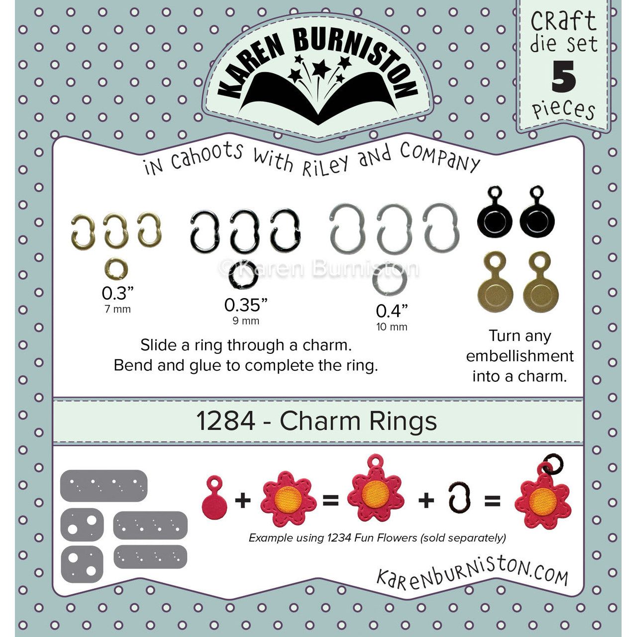 Karen Burniston Charm Rings Dies 1284