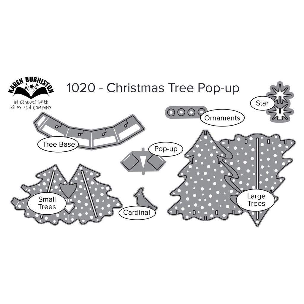 Karen Burniston Christmas Tree Pop Up Dies 1020 product image