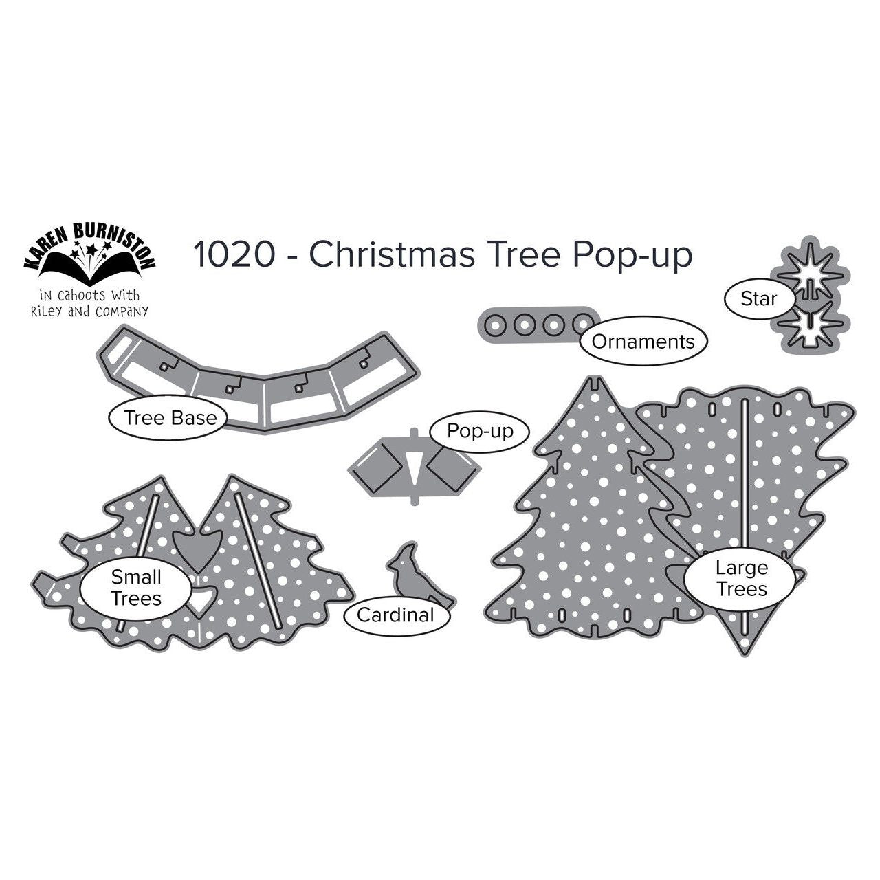 Karen Burniston Christmas Tree Pop Up Dies 1020 product image