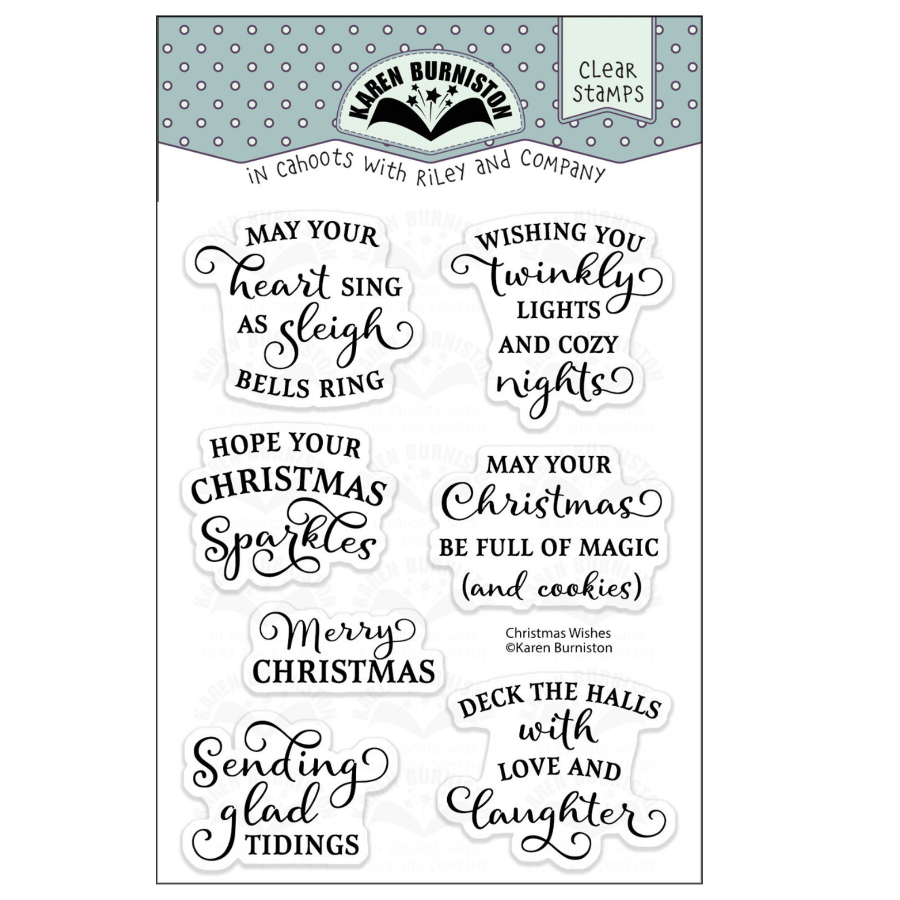 Karen Burniston Christmas Wishes Clear Stamps cs022
