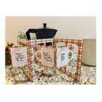 Karen Burniston Coffee Chat Clear Stamps cs021 plaid