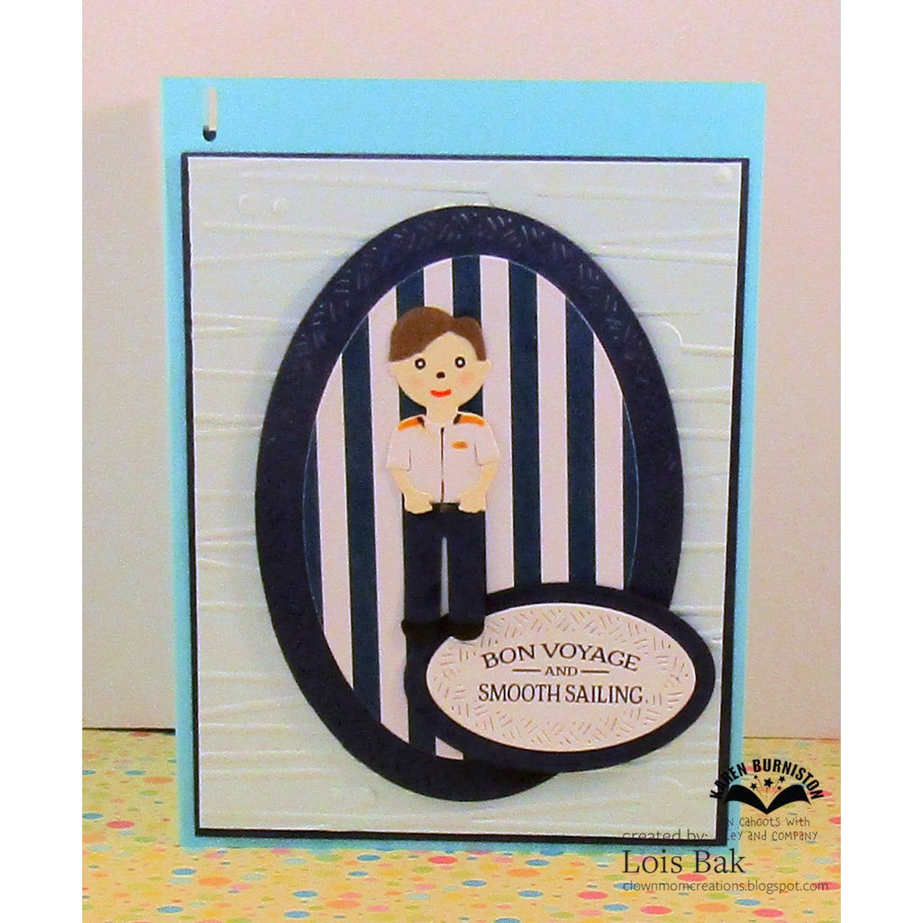 Karen Burniston Cruise Greetings Clear Stamps cs012 bon voyage
