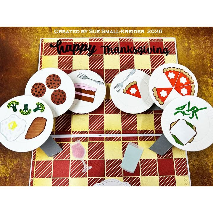 Karen Burniston Dessert Elements Dies 1339 happy thanksgiving card