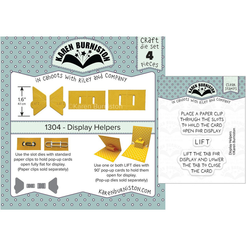 Karen Burniston Display Helpers Die and Stamp Set 1304
