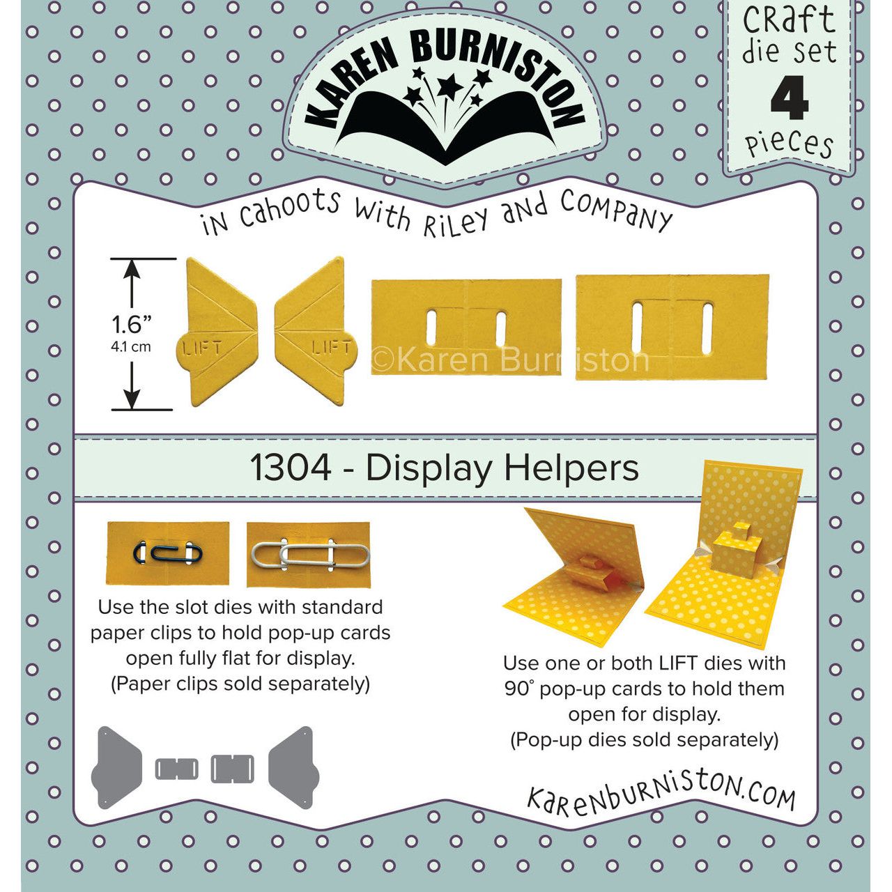 Karen Burniston Display Helpers Die and Stamp Set 1304 product image 1