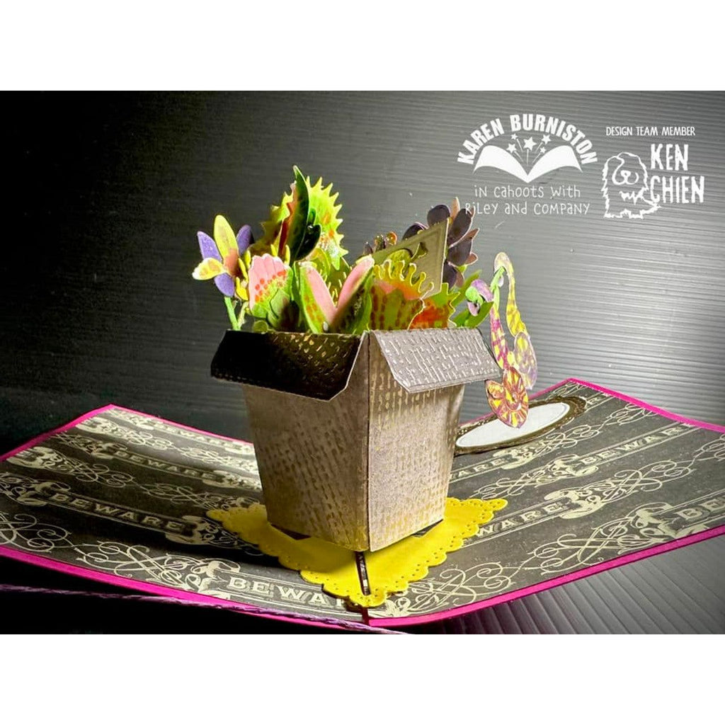 Karen Burniston Flower Pot Add Ons Dies 1294 plants