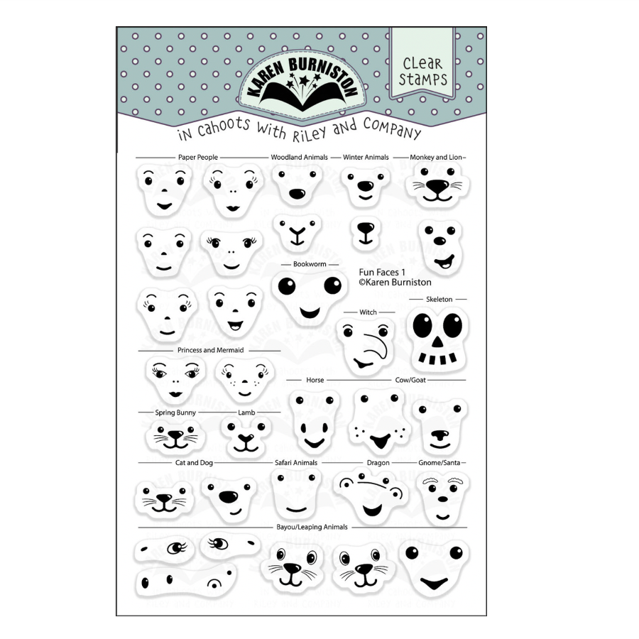 Karen Burniston Fun Faces 1 Clear Stamps cs023