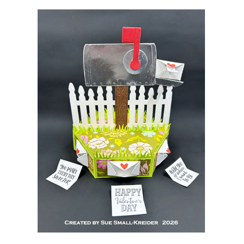 Karen Burniston Grass Stage Add On Dies 1333 mailbox