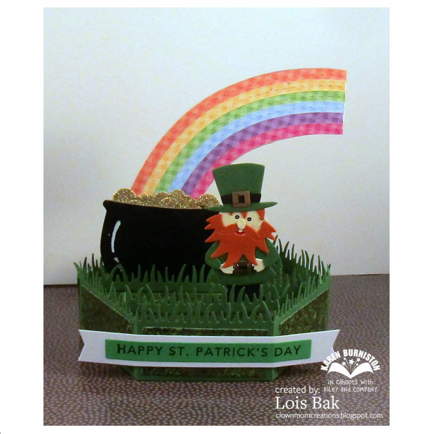 Karen Burniston Grass Stage Add On Dies 1333  pot of gold