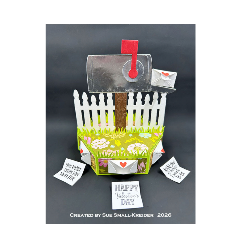 Karen Burniston Grass Stage Pop Up Set mailbox