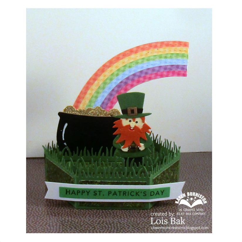 Karen Burniston Grass Stage Pop Up Set pot of gold