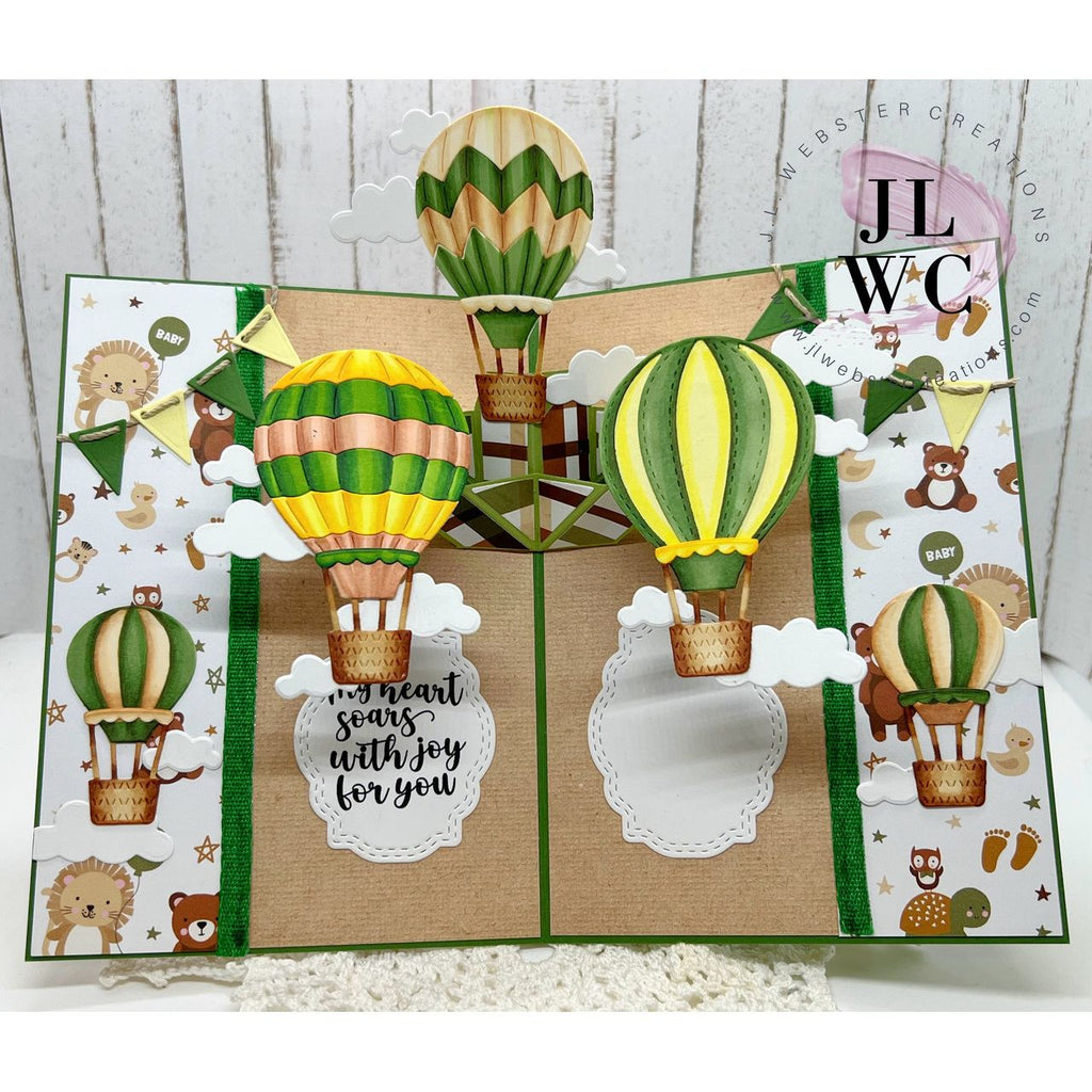 Karen Burniston Hot Air Balloons Dies 1327 yellow and green