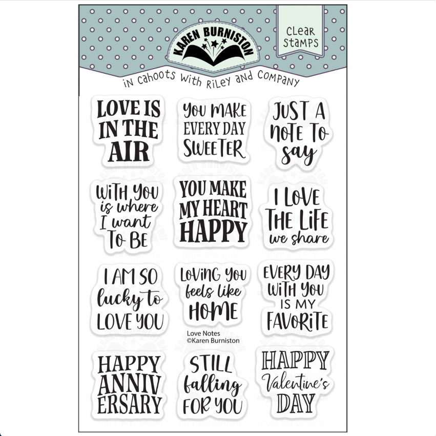 Karen Burniston Love Notes Clear Stamps cs033