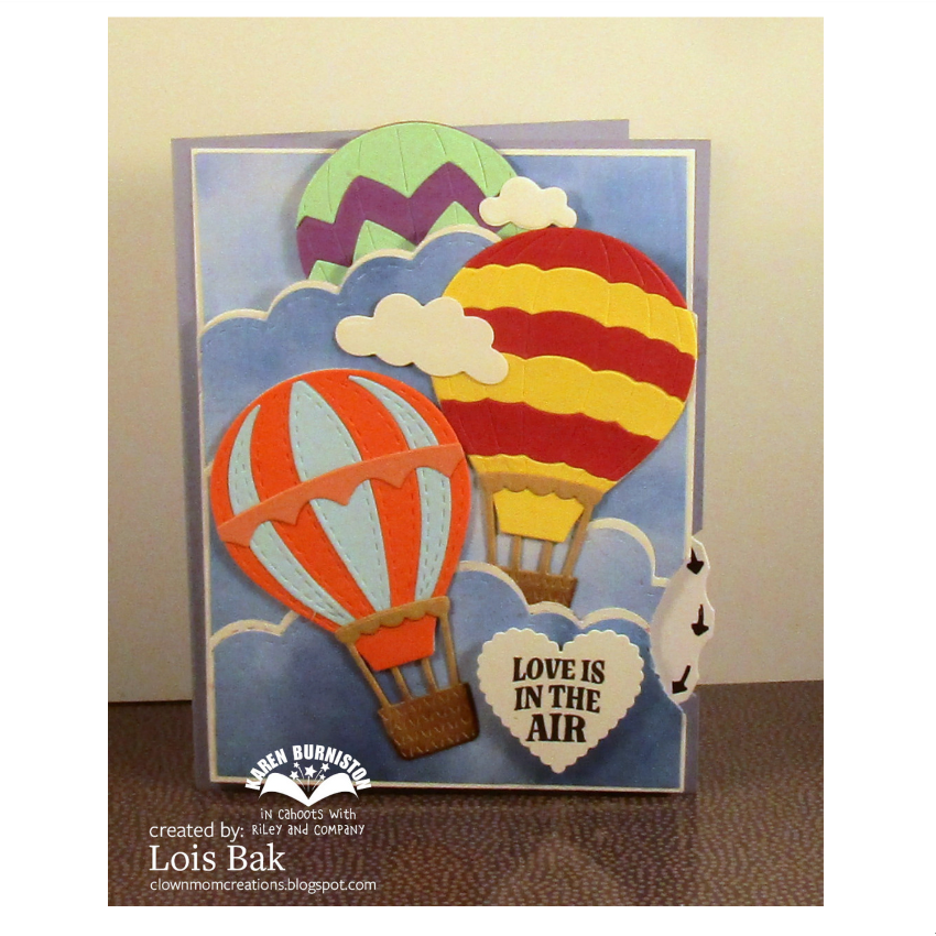 Karen Burniston Love Notes Clear Stamps cs033 hot air balloons
