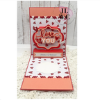Karen Burniston Love You Phrases Clear Stamps cs030 heart background