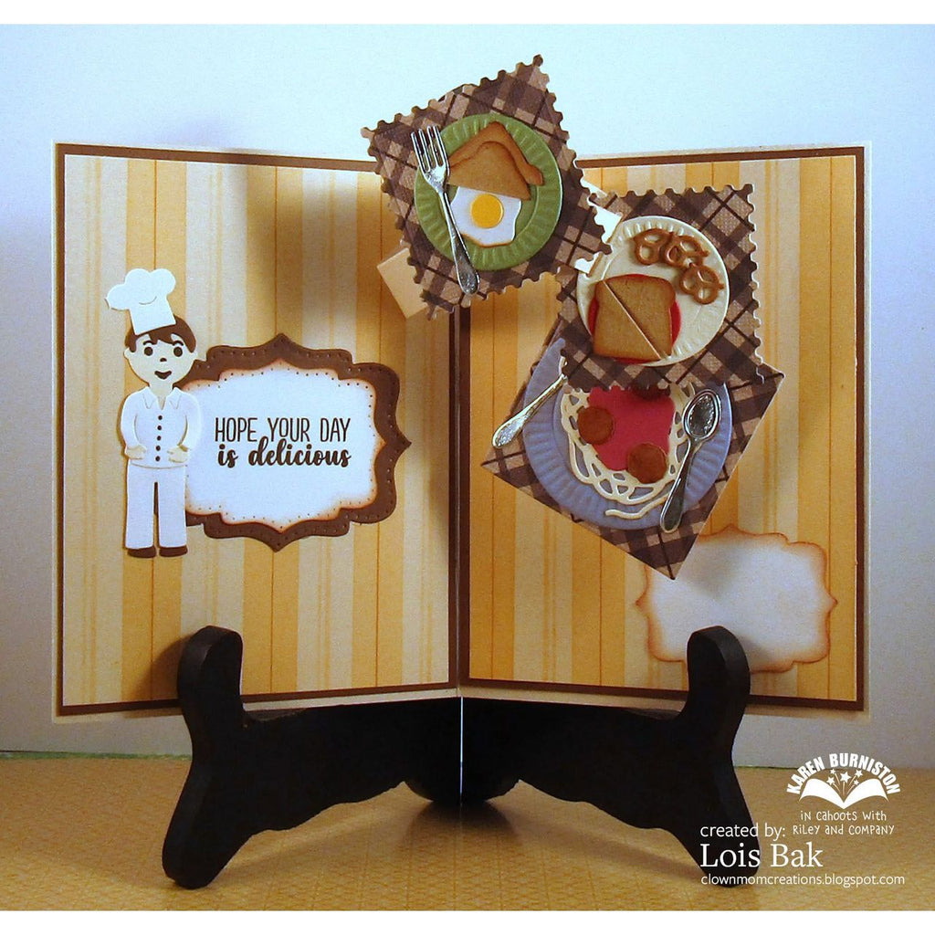 Karen Burniston Mealtime Elements Dies 1338 spaghetti eggs card