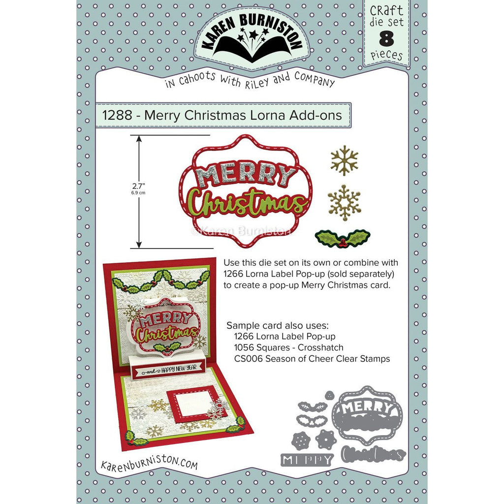 Karen Burniston Merry Christmas Lorna Add-On Dies 1288