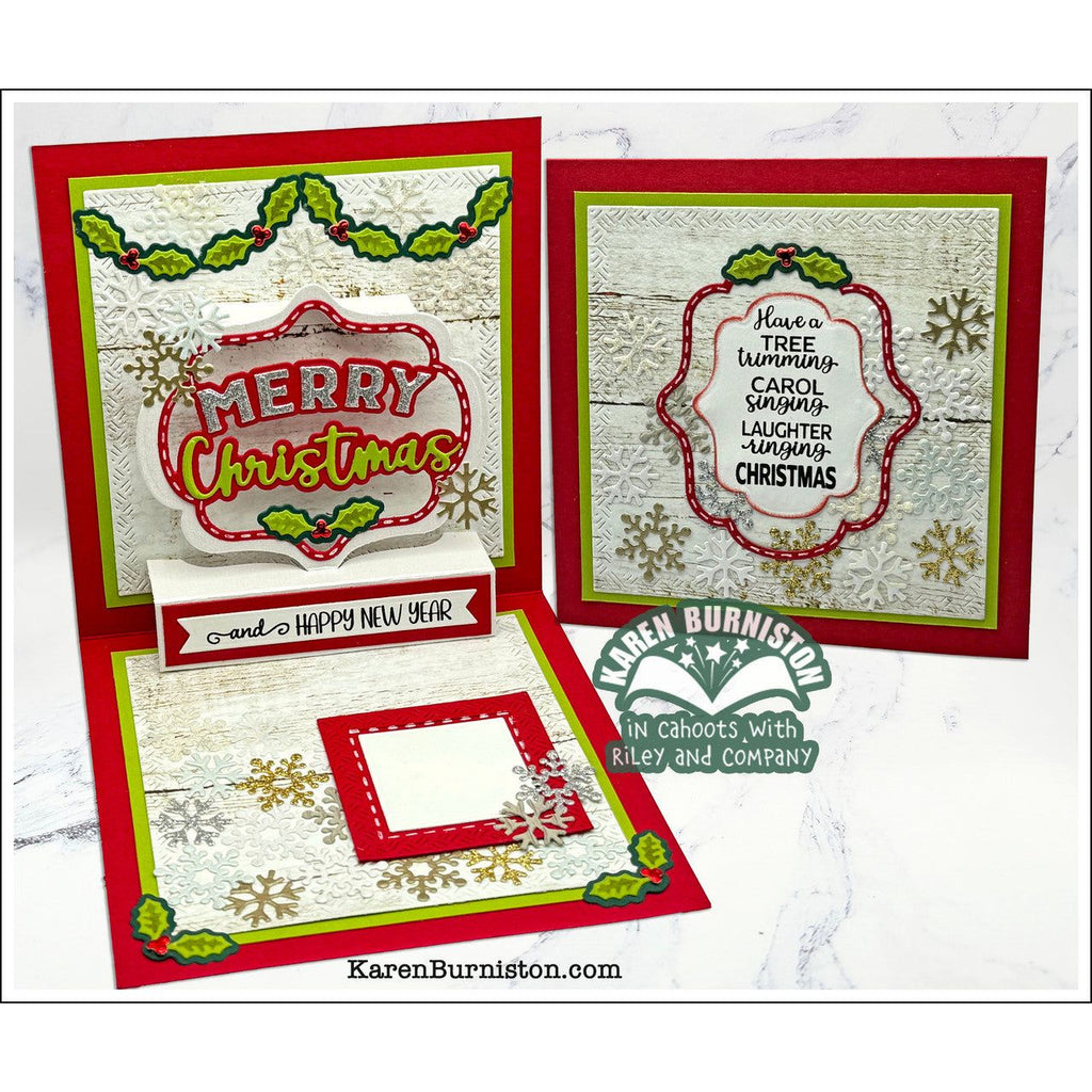 Karen Burniston Merry Christmas Lorna Add-On Dies 1288 swag