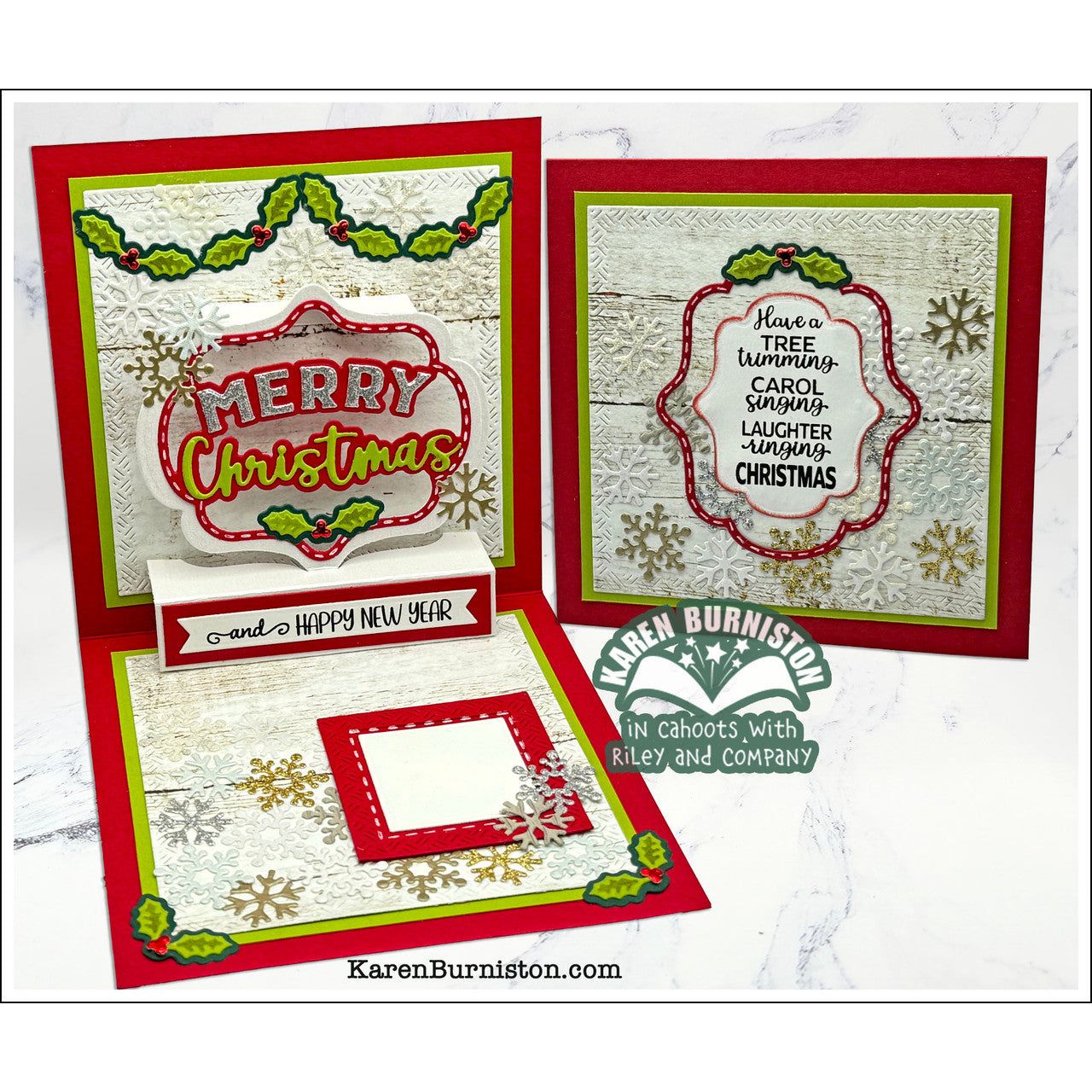 Karen Burniston Merry Christmas Lorna Add-On Dies 1288 swag