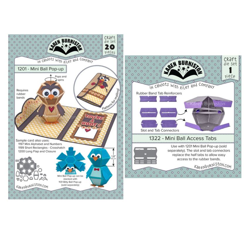 Karen Burniston Mini Ball Pop Up and Access Tabs Die Set