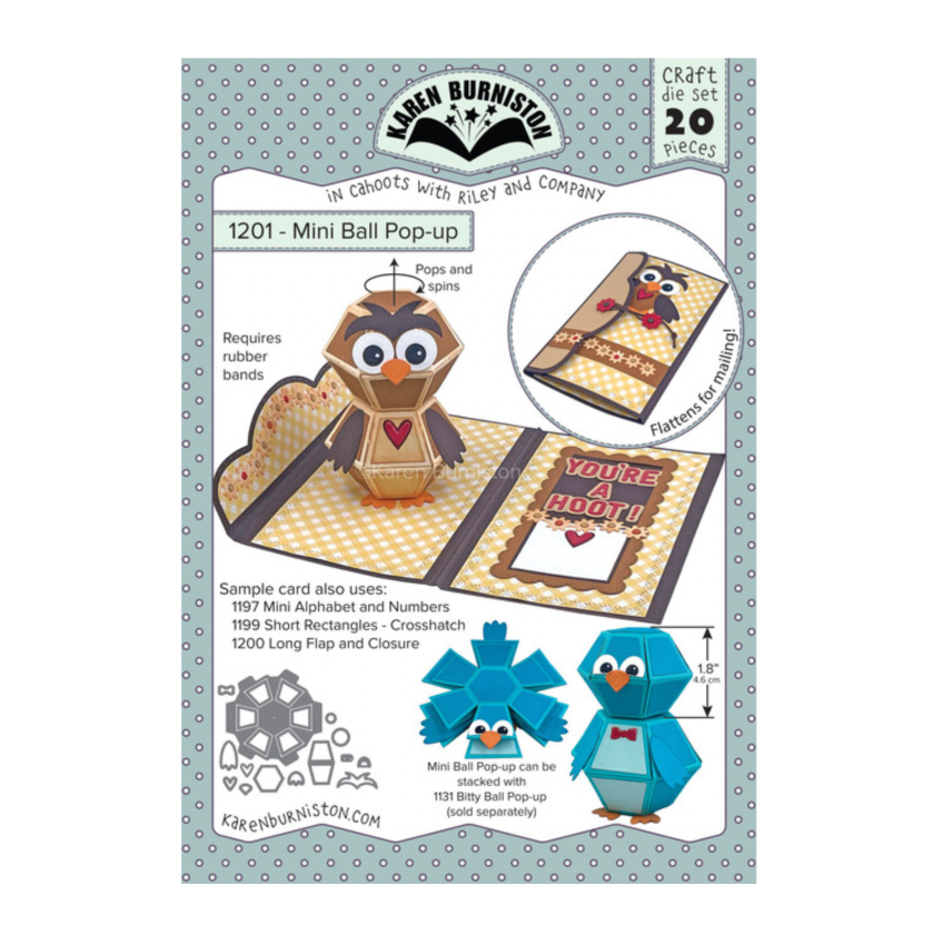 Karen Burniston Mini Ball Pop Up and Access Tabs Die Set image 1