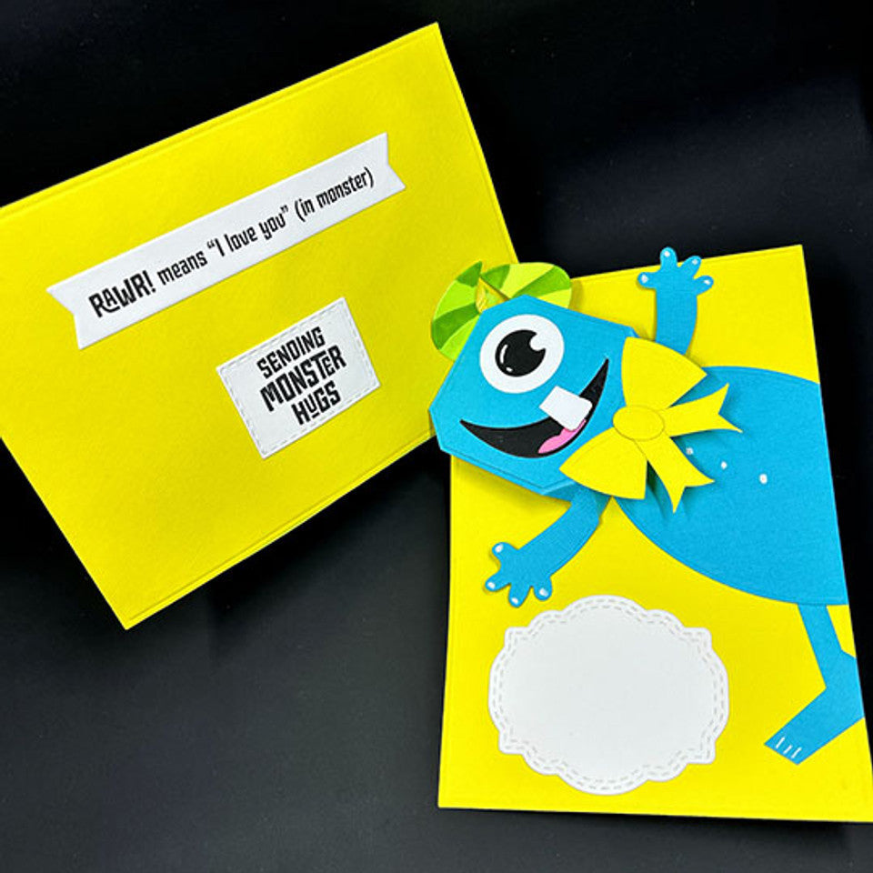 Karen Burniston Monster Sayings Clear Stamps cs028 hugs