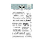 Karen Burniston Movie Night Greetings Clear Stamps cs019