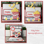Karen Burniston Movie Night Greetings Clear Stamps cs019 birthday